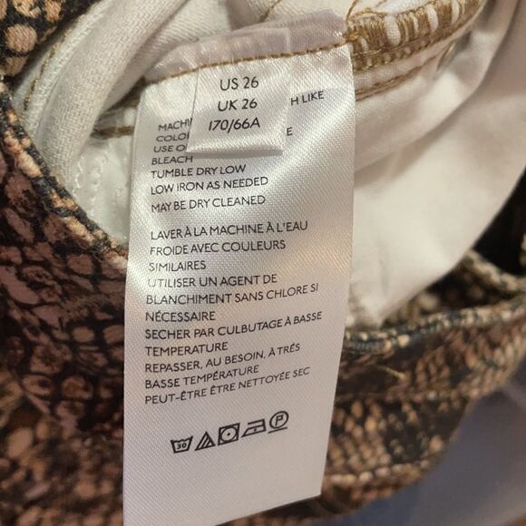 We the Free High Waist Denim Snake print raw hem Leggings - FREE PEOPLE - Picture 6 of 9